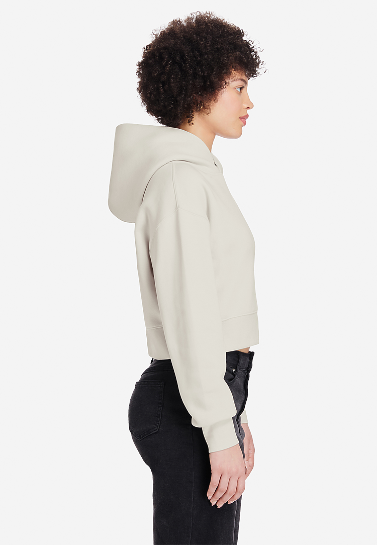Lane Seven Apparel Ls88001 Women’s Relaxed Crop Hoodie - Bone