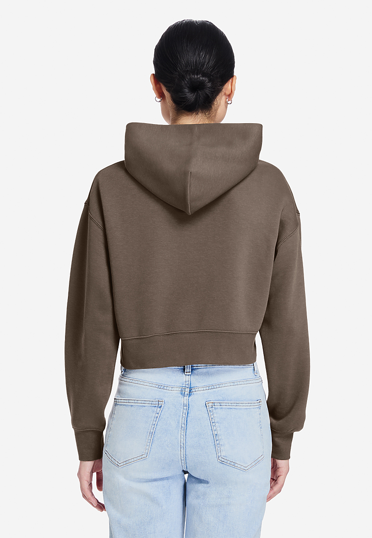 Lane Seven Apparel Ls88001 Women’s Relaxed Crop Hoodie - Coffee