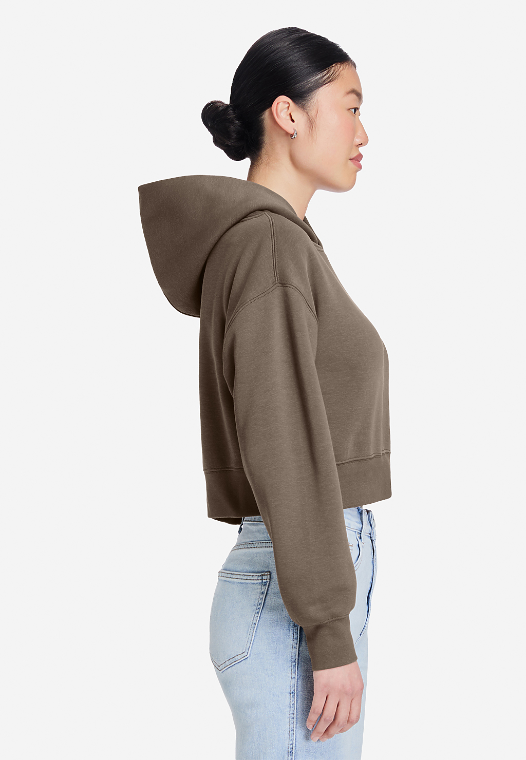 Lane Seven Apparel Ls88001 Women’s Relaxed Crop Hoodie - Coffee