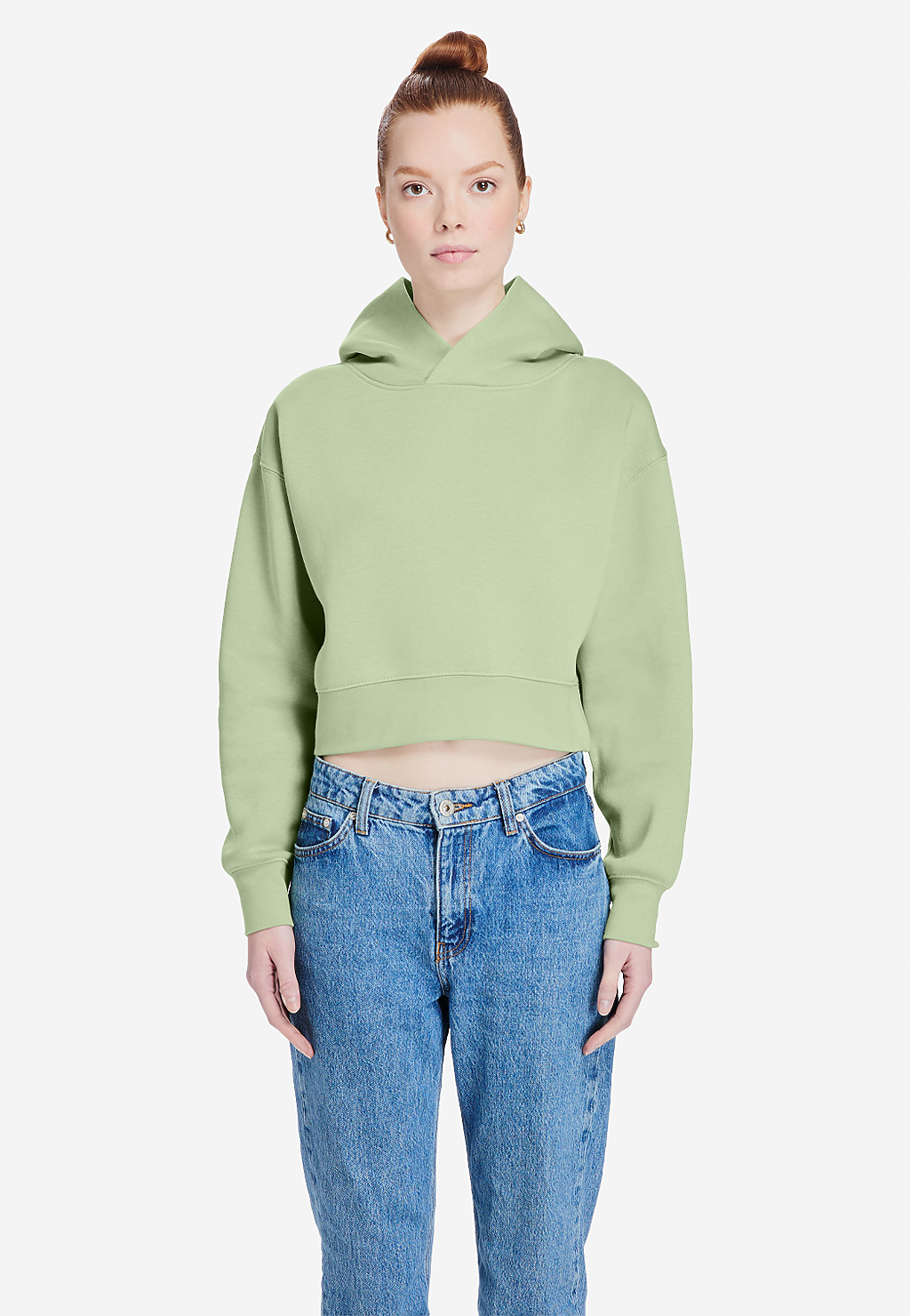 Lane Seven Apparel Ls88001 Women’s Relaxed Crop Hoodie - Matcha