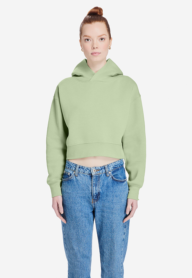 Lane Seven Apparel Ls88001 Women’s Relaxed Crop Hoodie - Matcha - Xs