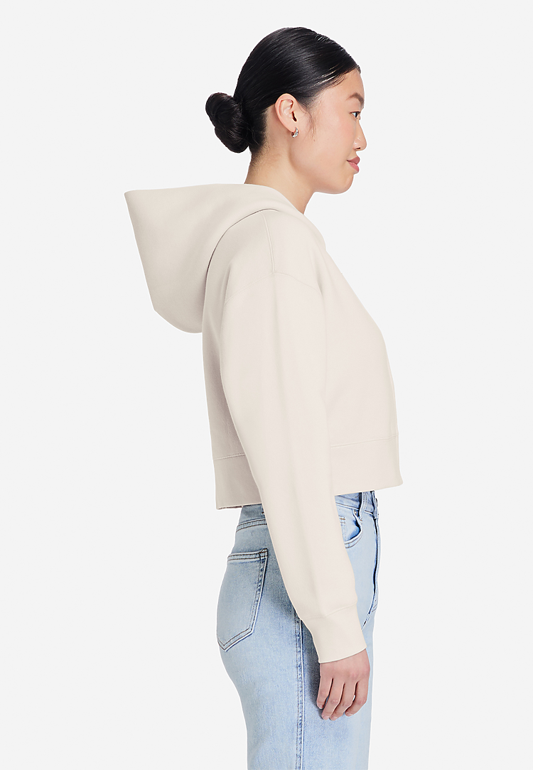 Lane Seven Apparel Ls88003 Women’s Relaxed Crop Zip - Bone