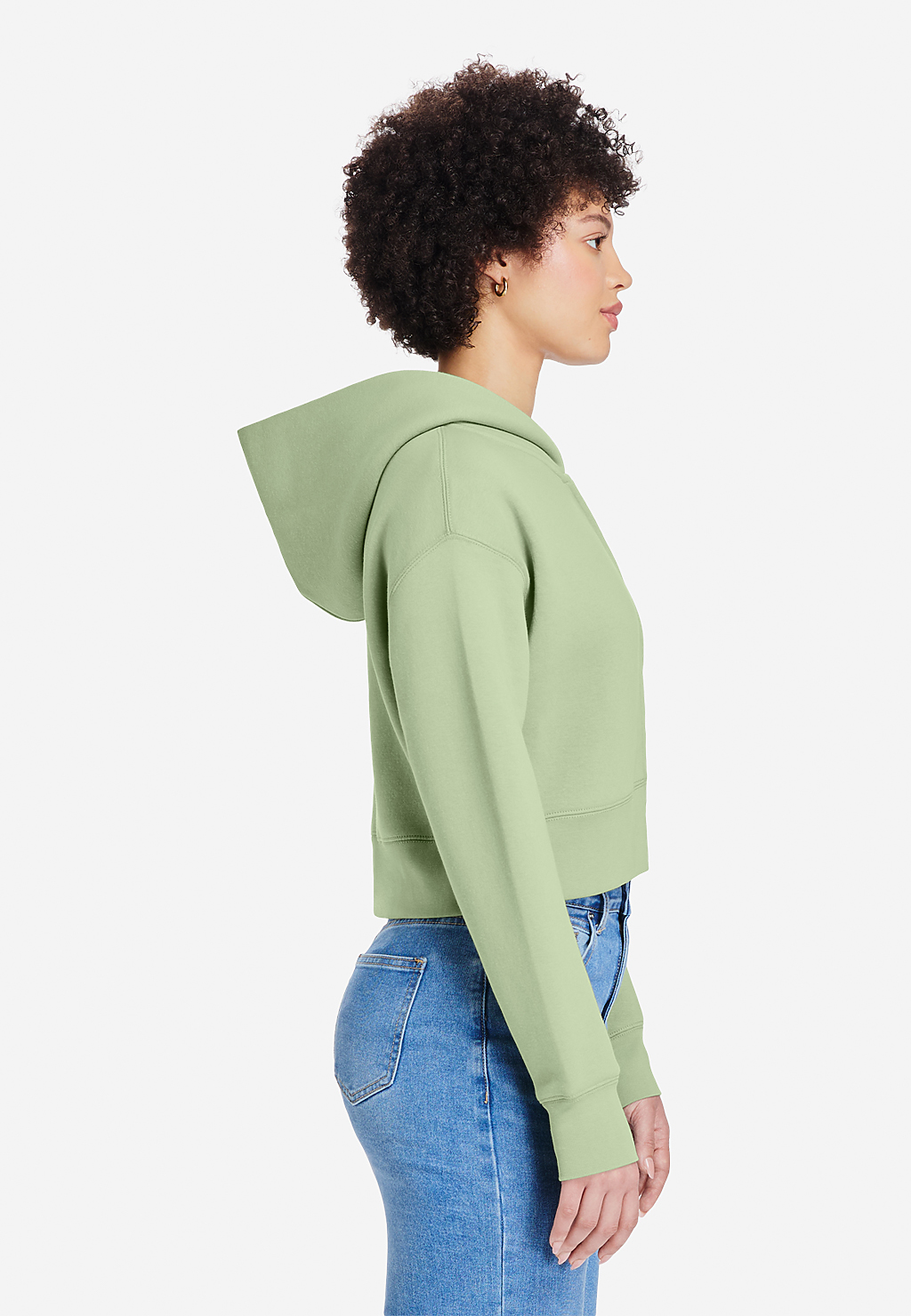 Lane Seven Apparel Ls88003 Women’s Relaxed Crop Zip - Matcha