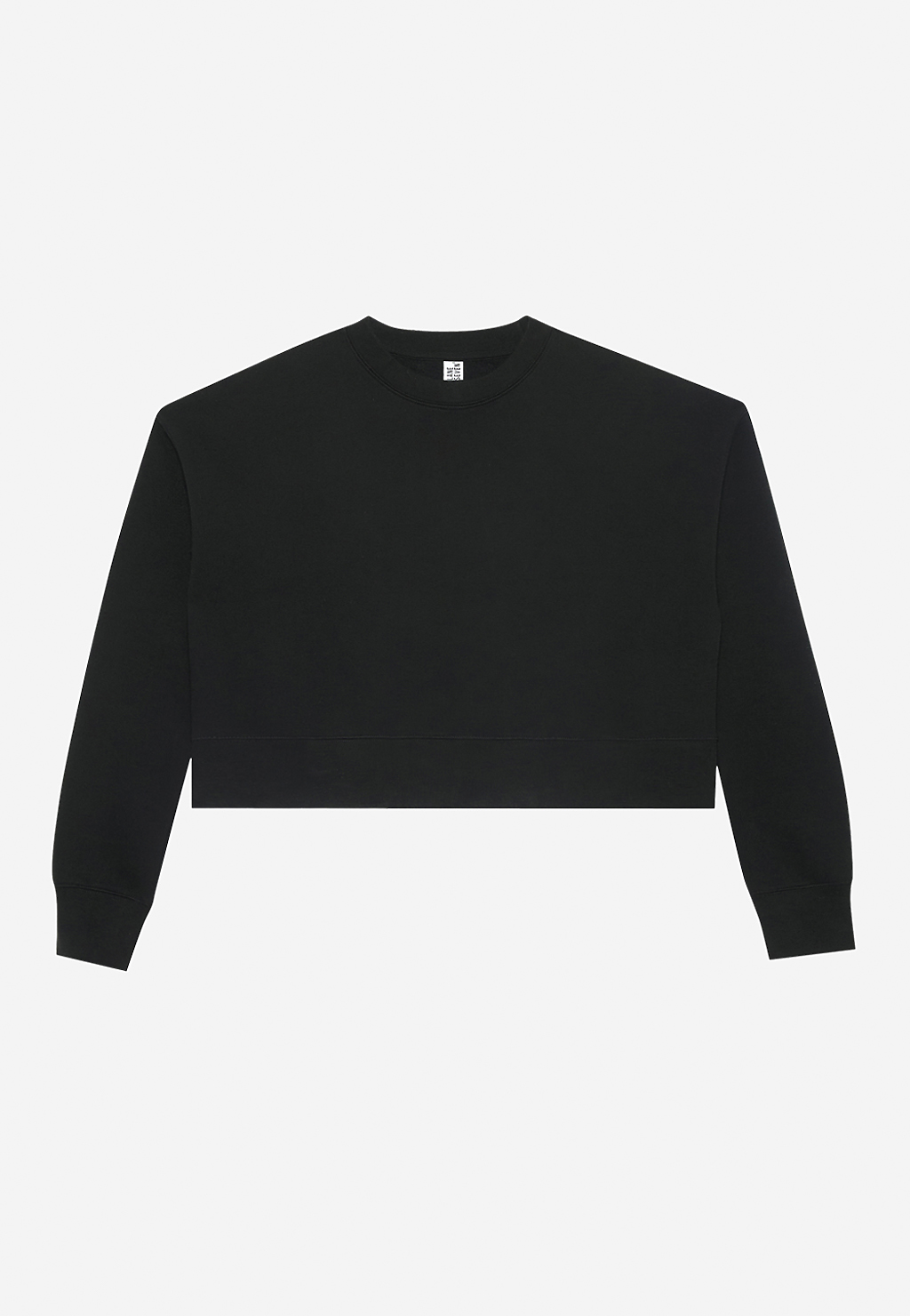 Lane Seven Apparel Ls88004 Women’s Relaxed Crop Crewneck - Black