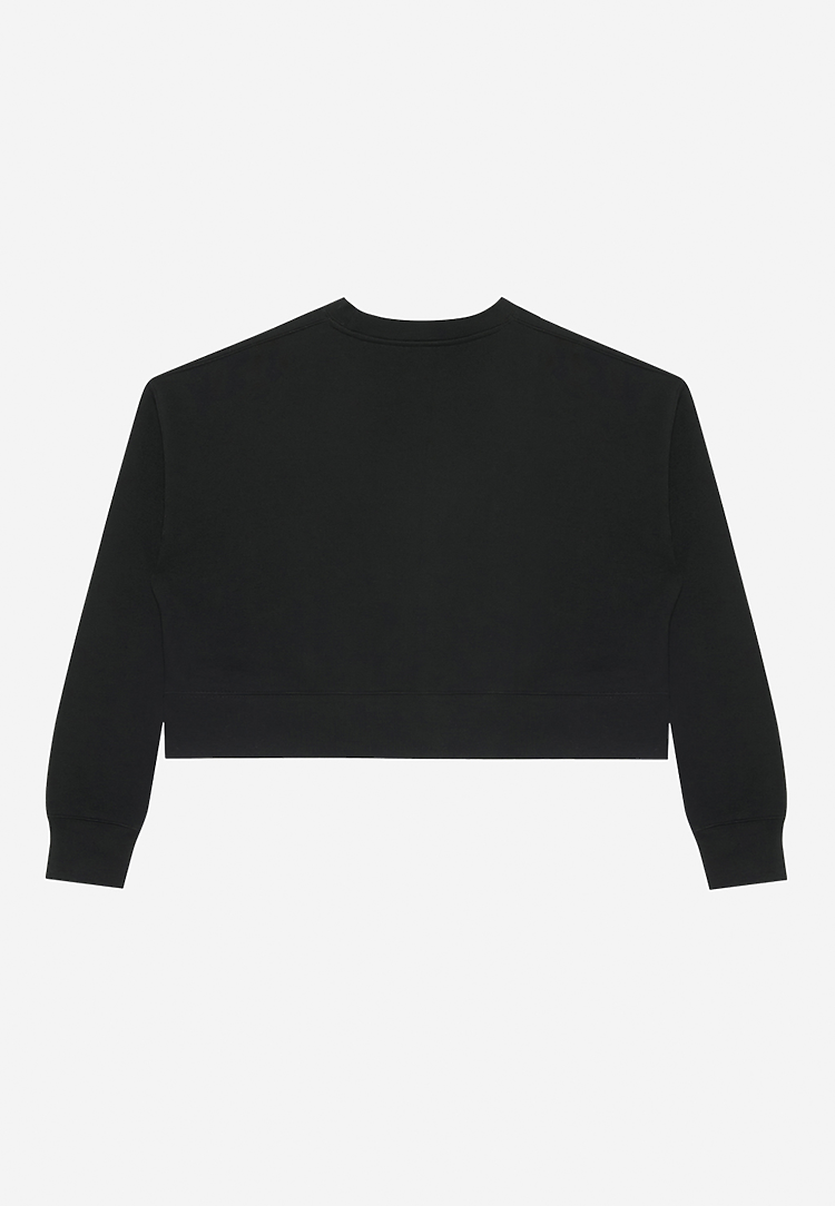 Lane Seven Apparel Ls88004 Women’s Relaxed Crop Crewneck - Black