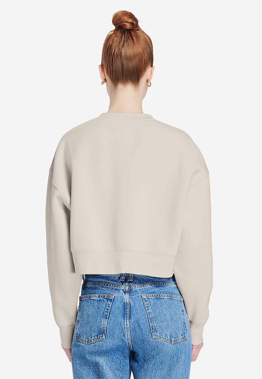Lane Seven Apparel Ls88004 Women’s Relaxed Crop Crewneck - Bone