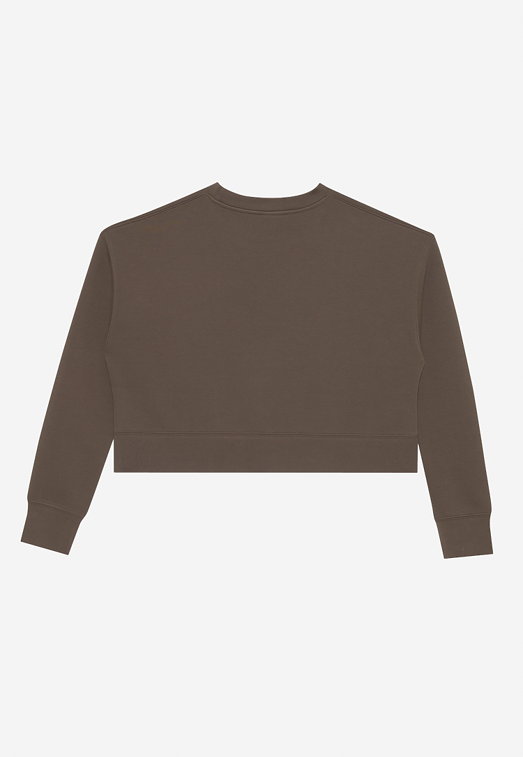Lane Seven Apparel Ls88004 Women’s Relaxed Crop Crewneck - Coffee