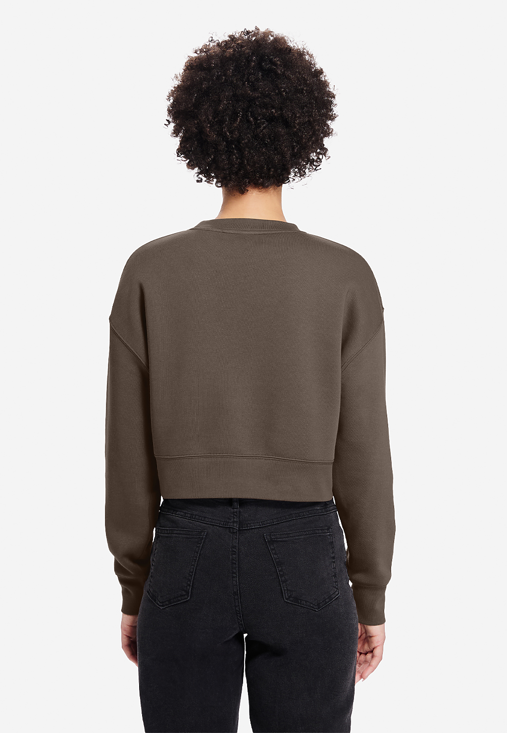 Lane Seven Apparel Ls88004 Women’s Relaxed Crop Crewneck - Coffee