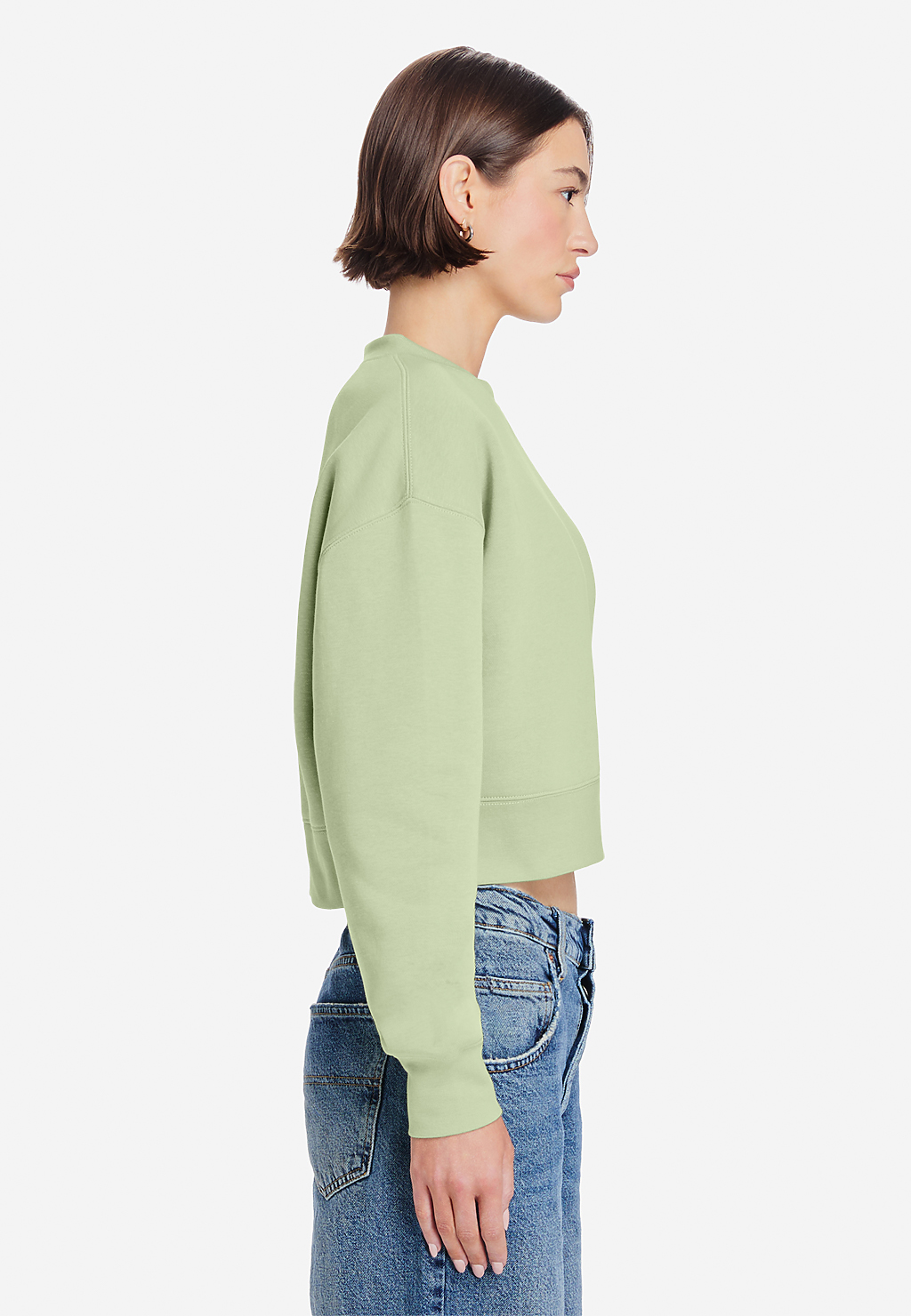 Lane Seven Apparel Ls88004 Women’s Relaxed Crop Crewneck - Matcha