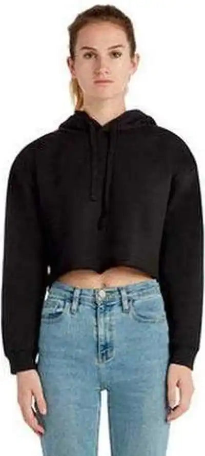 Lane Seven Ls12000 Ladies’ Cropped Fleece Hoodie - Black