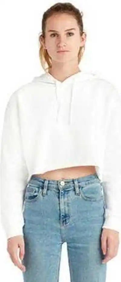 Lane Seven Ls12000 Ladies’ Cropped Fleece Hoodie White