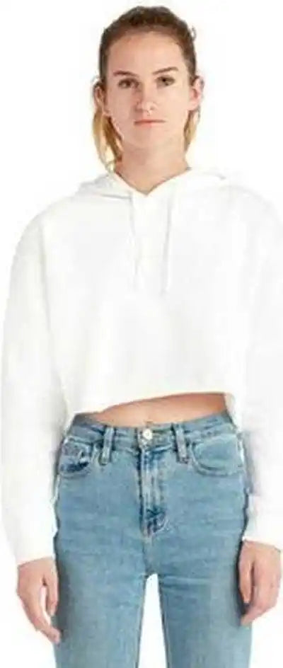 Lane Seven Ls12000 Ladies’ Cropped Fleece Hoodie - White