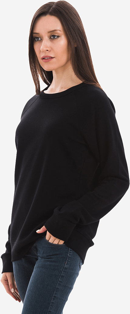 Lane Seven Ls13004 French Terry Raglan Crewneck - Black