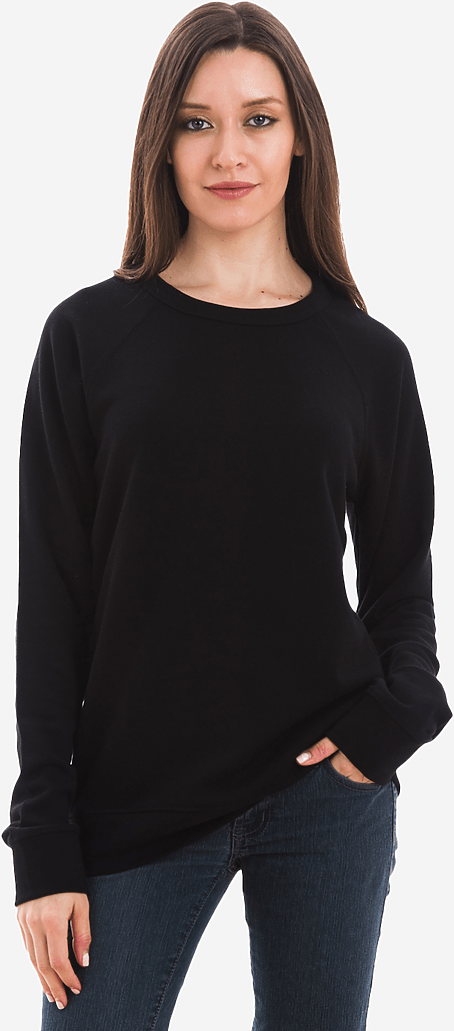 Lane Seven Ls13004 French Terry Raglan Crewneck - Black