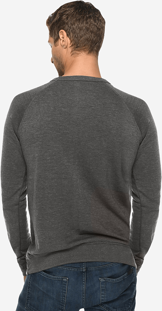 Lane Seven Ls13004 French Terry Raglan Crewneck - Charcoal Heather