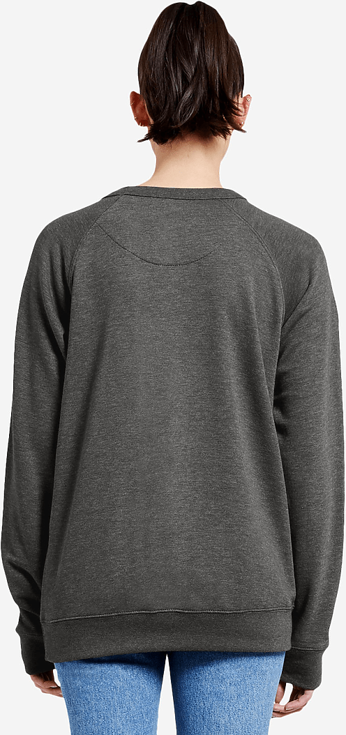Lane Seven Ls13004 French Terry Raglan Crewneck - Charcoal Heather