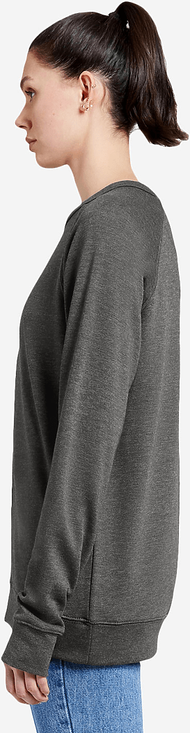 Lane Seven Ls13004 French Terry Raglan Crewneck - Charcoal Heather