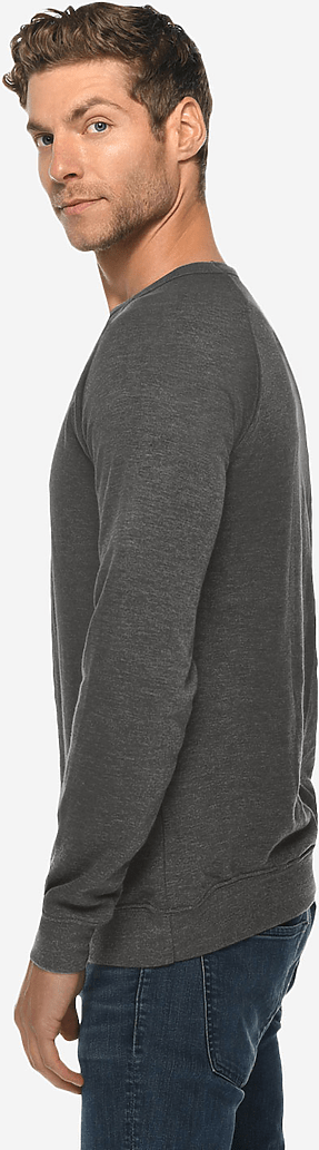 Lane Seven Ls13004 French Terry Raglan Crewneck - Charcoal Heather