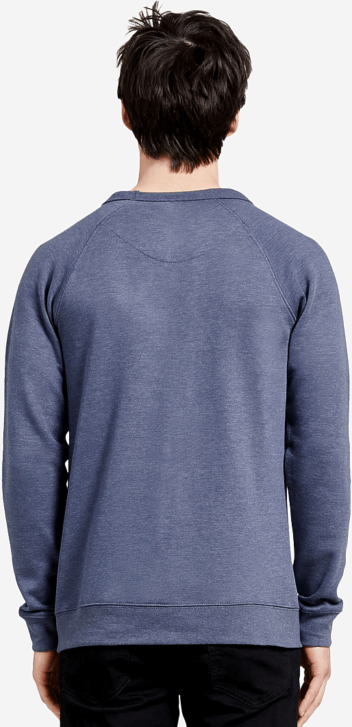 Lane Seven Ls13004 French Terry Raglan Crewneck - Denim Heather