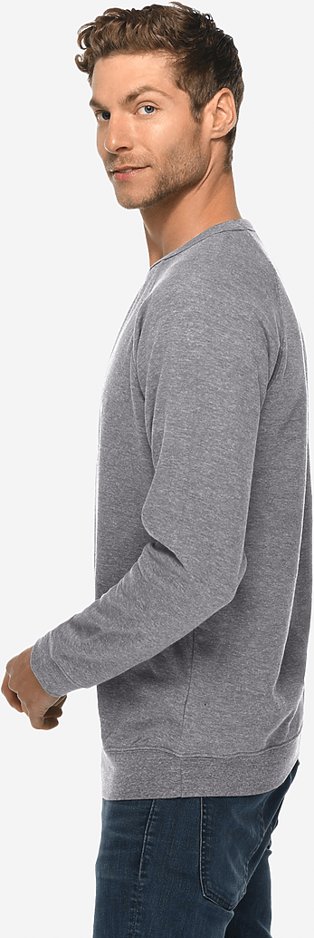 Lane Seven Ls13004 French Terry Raglan Crewneck - Graphite Heather