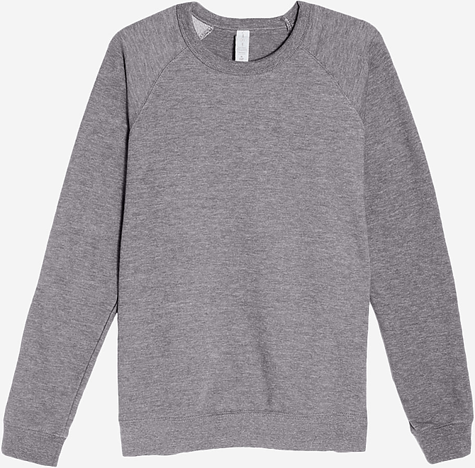Lane Seven Ls13004 French Terry Raglan Crewneck - Graphite Heather
