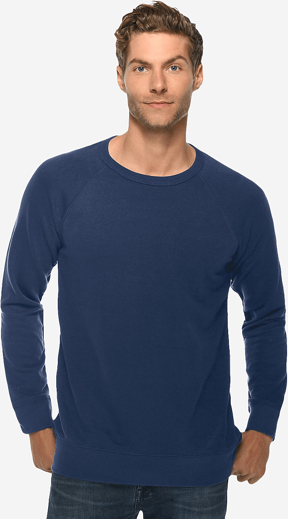 Lane Seven Ls13004 French Terry Raglan Crewneck - Navy