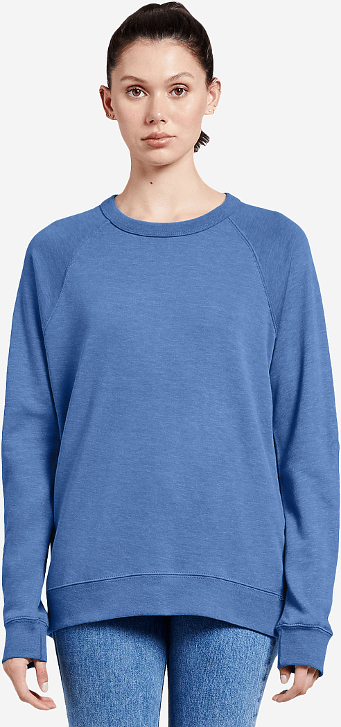 Lane Seven Ls13004 French Terry Raglan Crewneck - Royal Heather