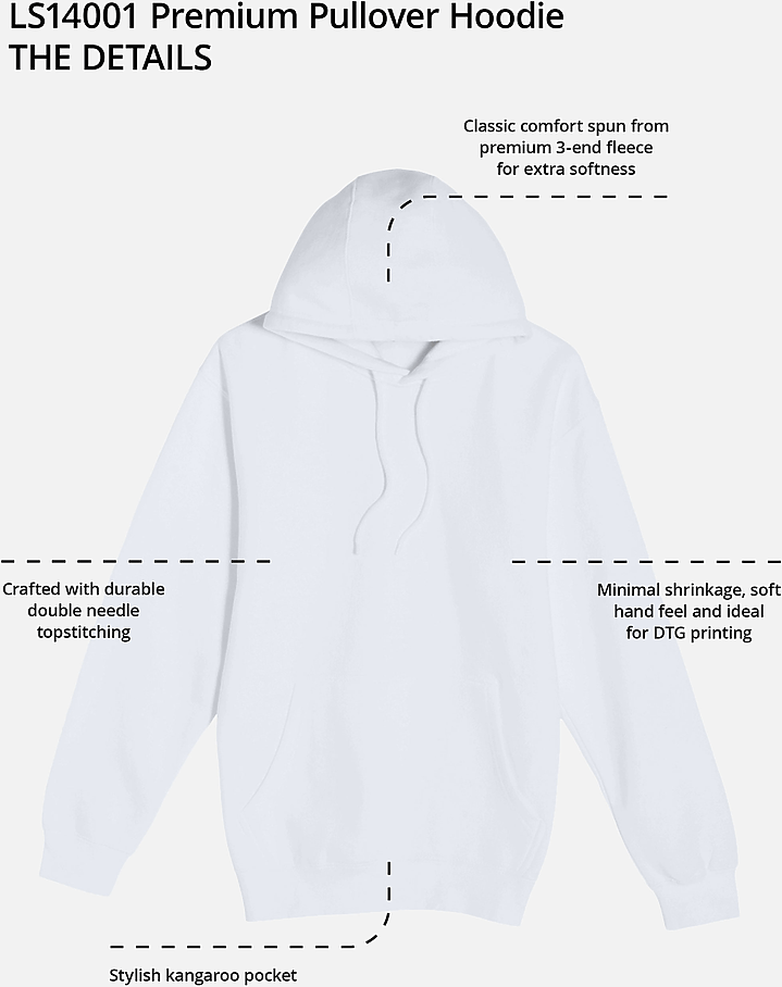 Lane Seven Ls14001 Premium Pullover Hoodie - Blue Mist