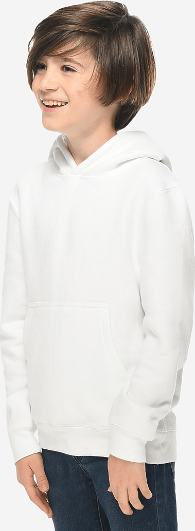 Lane Seven Ls14001yh Premium Youth Pullover Hoodie - White