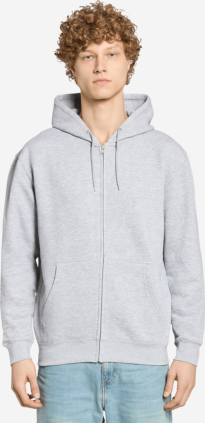 Lane Seven Ls14003 Premium Full Zip Hoodie - Heather Grey