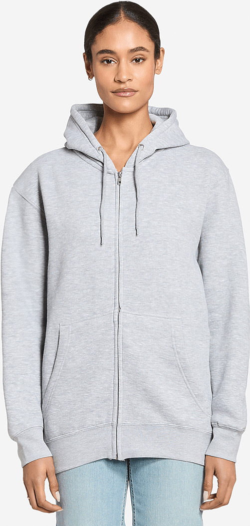 Lane Seven Ls14003 Premium Full Zip Hoodie - Heather Grey