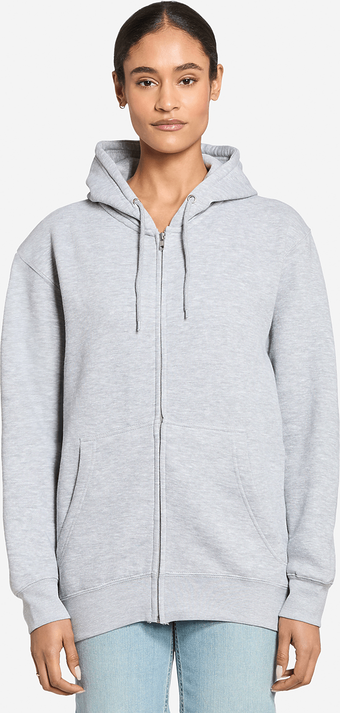 Lane Seven Ls14003 Premium Full Zip Hoodie - Heather Grey