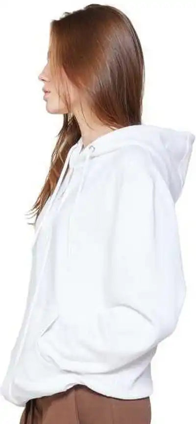 Lane Seven Ls14003 Unisex Premium Full Zip Hooded Sweatshirt White