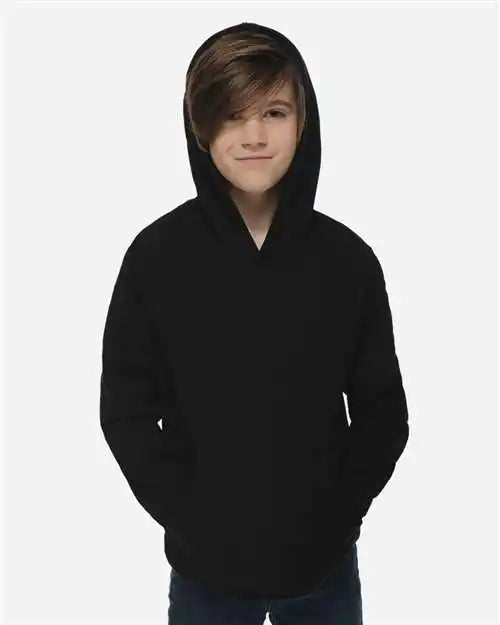 Lane Seven Ls1401y Youth Premium Pullover Hooded Sweatshirt - Black - Xs