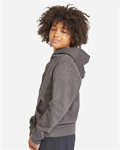 Lane Seven Ls1401y Youth Premium Pullover Hooded Sweatshirt - Charcoal Heather - Dark Gray / Xs