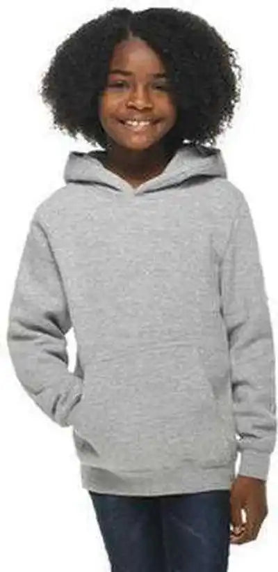 Lane Seven Ls1401y Youth Premium Pullover Hooded Sweatshirt - Heather Gray