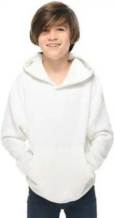 Lane Seven Ls1401y Youth Premium Pullover Hooded Sweatshirt - White