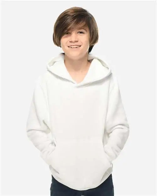 Lane Seven Ls1401y Youth Premium Pullover Hooded Sweatshirt - White - Xs