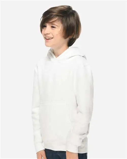 Lane Seven Ls1401y Youth Premium Pullover Hooded Sweatshirt - White