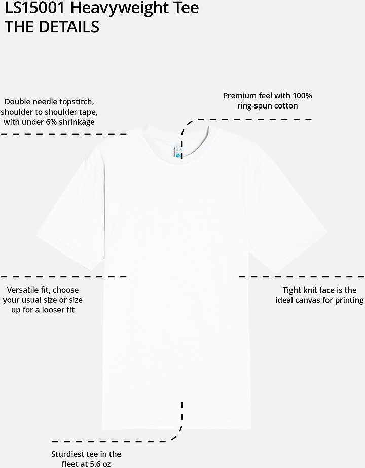 Lane Seven Ls15001 Heavyweight Tee - Seafoam