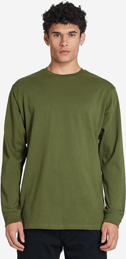 Lane Seven Ls15009 Heavyweight Long Sleeve Tee - Army Green - Army Green / Adult Xs