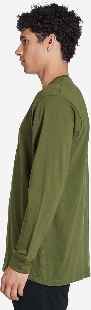 Lane Seven Ls15009 Heavyweight Long Sleeve Tee - Army Green