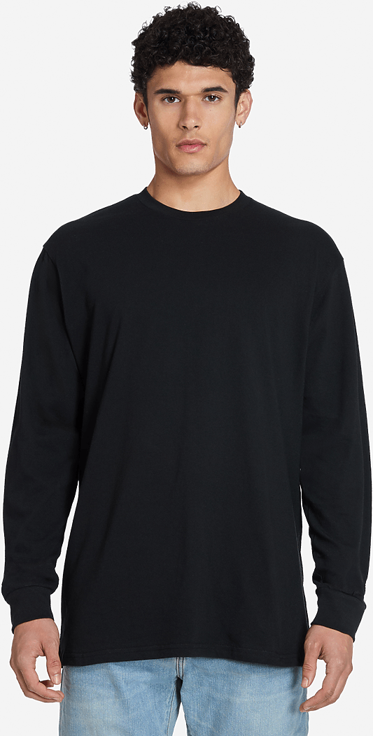 Lane Seven Ls15009 Heavyweight Long Sleeve Tee - Black - Black / Adult Xs