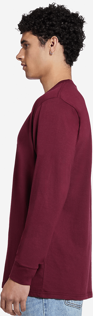Lane Seven Ls15009 Heavyweight Long Sleeve Tee - Burgundy