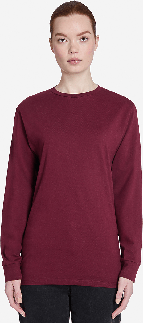 Lane Seven Ls15009 Heavyweight Long Sleeve Tee - Burgundy