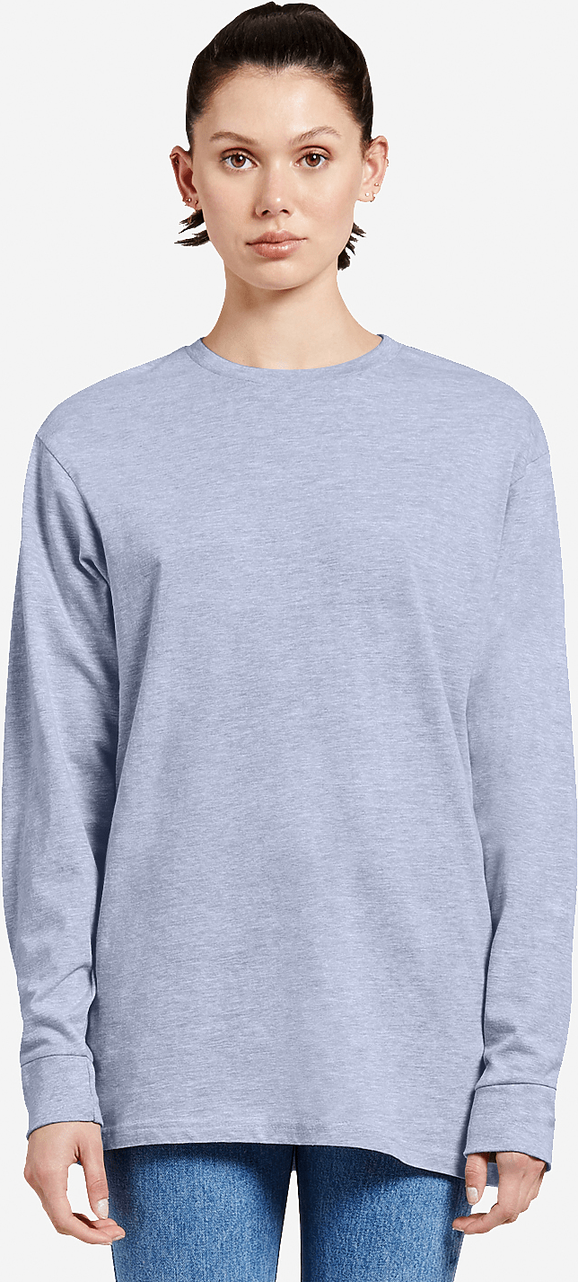 Lane Seven Ls15009 Heavyweight Long Sleeve Tee - Heather Grey
