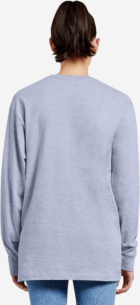 Lane Seven Ls15009 Heavyweight Long Sleeve Tee - Heather Grey