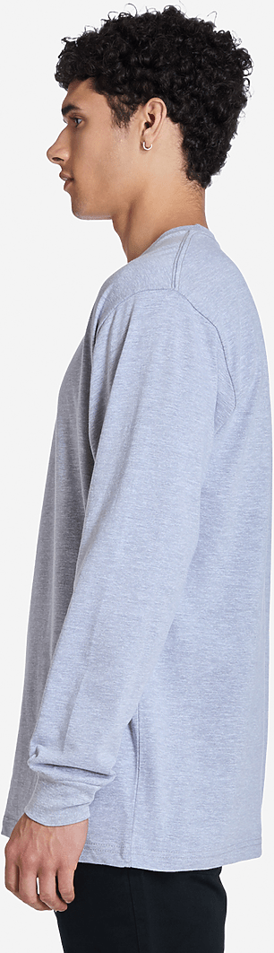 Lane Seven Ls15009 Heavyweight Long Sleeve Tee - Heather Grey