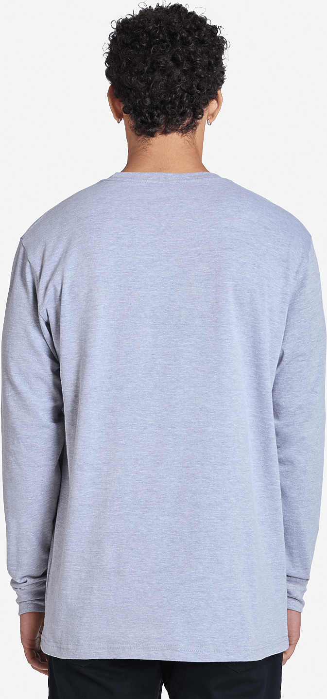 Lane Seven Ls15009 Heavyweight Long Sleeve Tee - Heather Grey