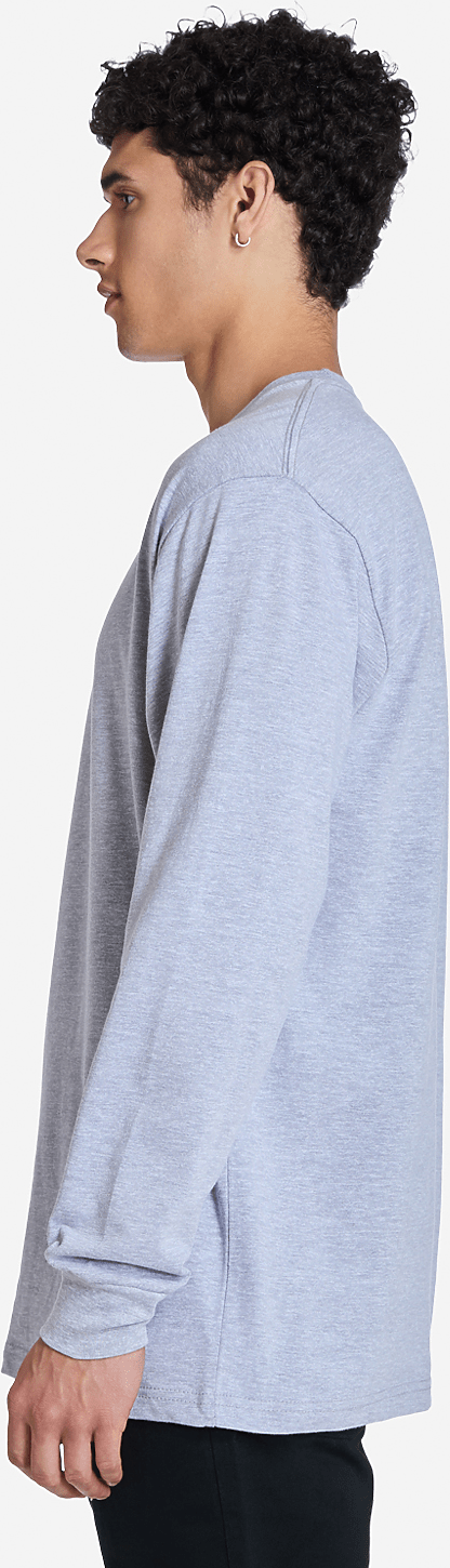 Lane Seven Ls15009 Heavyweight Long Sleeve Tee - Heather Grey